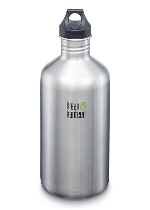 Klean Kanteen Classic 18oz, Shale Black Bottle with 3.0 Sport Cap